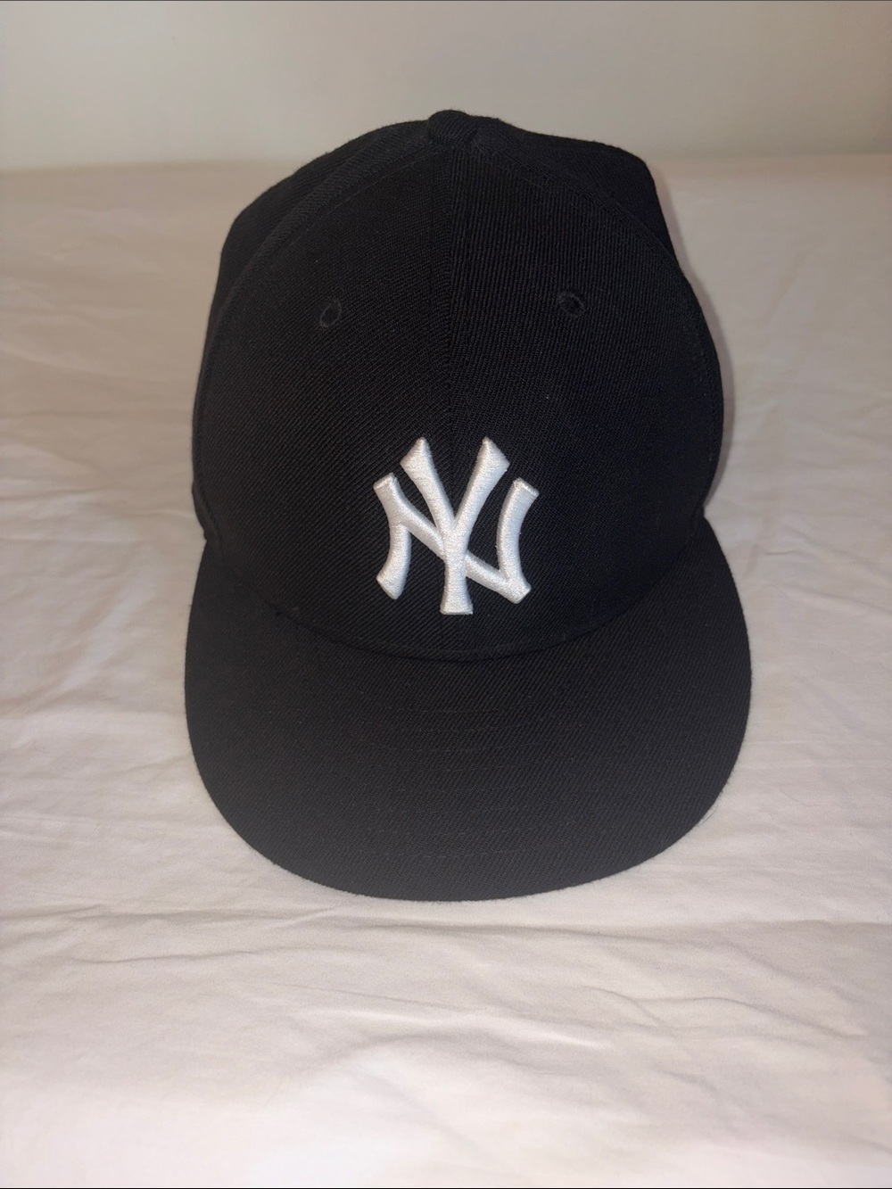 New Era Black Cap with White NY Logo